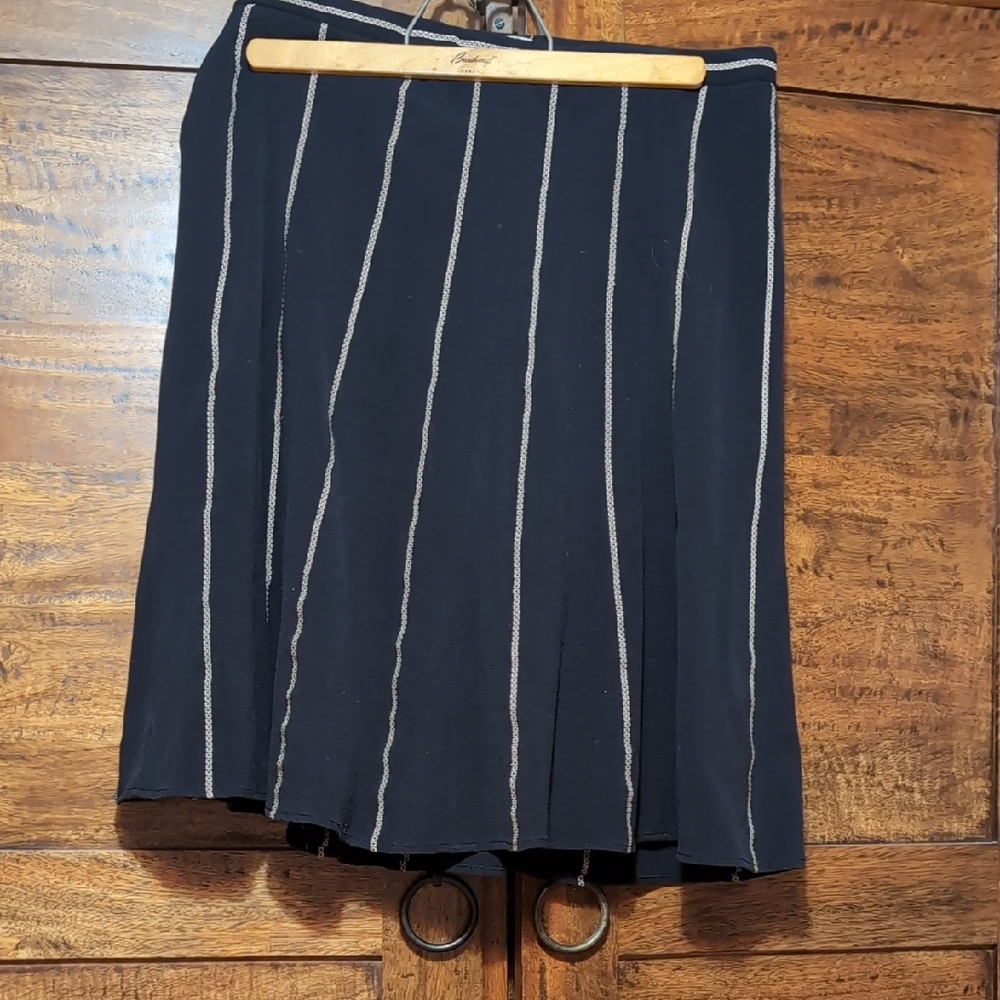 Jessica Black Skirt with Light Stripes